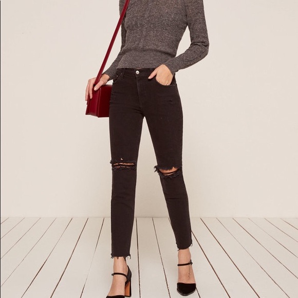 Camille High Cigarette Jean (Black) - Picture 2 of 5